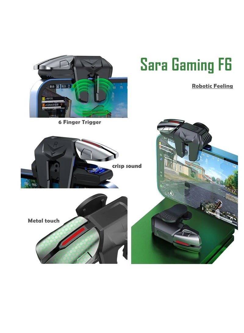 Sarafox Sarafox F6 Gamepads for PUBG, Free Fire, Fortnite, etc. + Fingerless Sweatproof Gloves  - Image 4