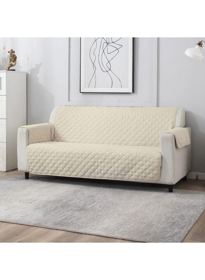 أتش أس آر غطاء أريكة مبطن من البوليستر بثلاثة مقاعد، كريمي، 160×160 سم - Image 1