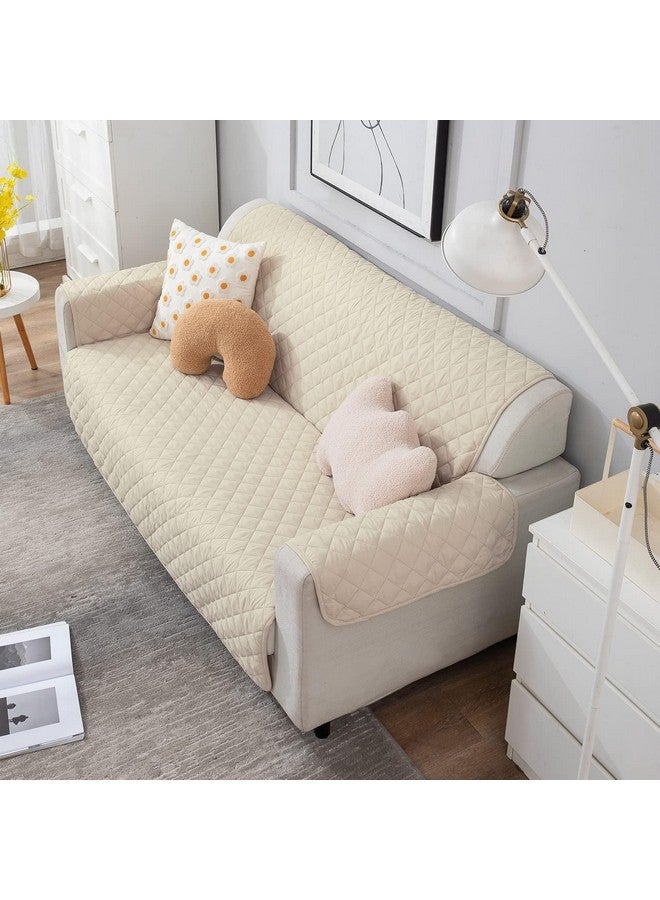 أتش أس آر غطاء أريكة مبطن من البوليستر بثلاثة مقاعد، كريمي، 160×160 سم - Image 3