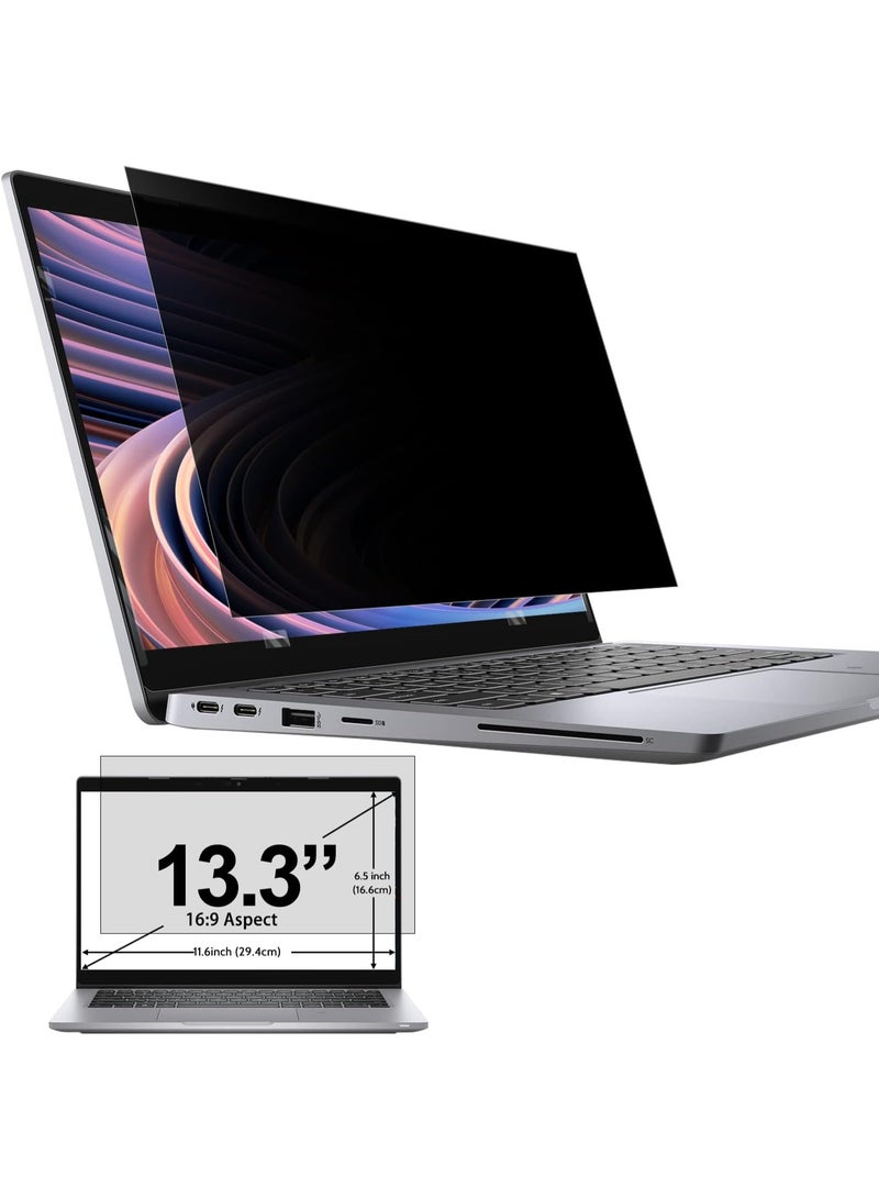 13.3 Inch 1920x1080P (16:9) Laptop Privacy Screen Filter, Anti Blue Light Glare & Anti Scratch Computer Privacy Shield Compatible with HP/Huawei/Honor/Dell/Acer/Asus/Xiaomi/Redmi/LG laptops( Not for 13" with 16:10 Aspect Ratio Laptop) - Image 1