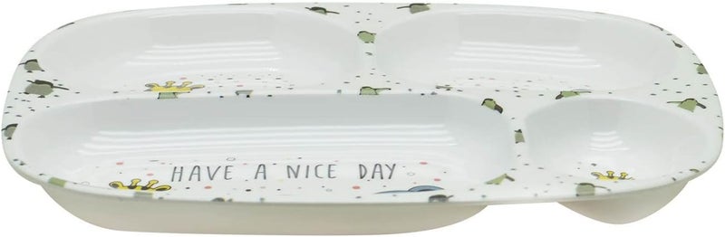 DINEWELL طبق مستطيل للأطفال من داينويل مع رسومات متحركة - Image 3