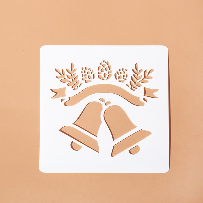 Original Christmas Series Lace Ruler Template Cartoon Elk Christmas Tree Hollow Filling Board Children'S Handwritten Newspaper Stationery - Image 1