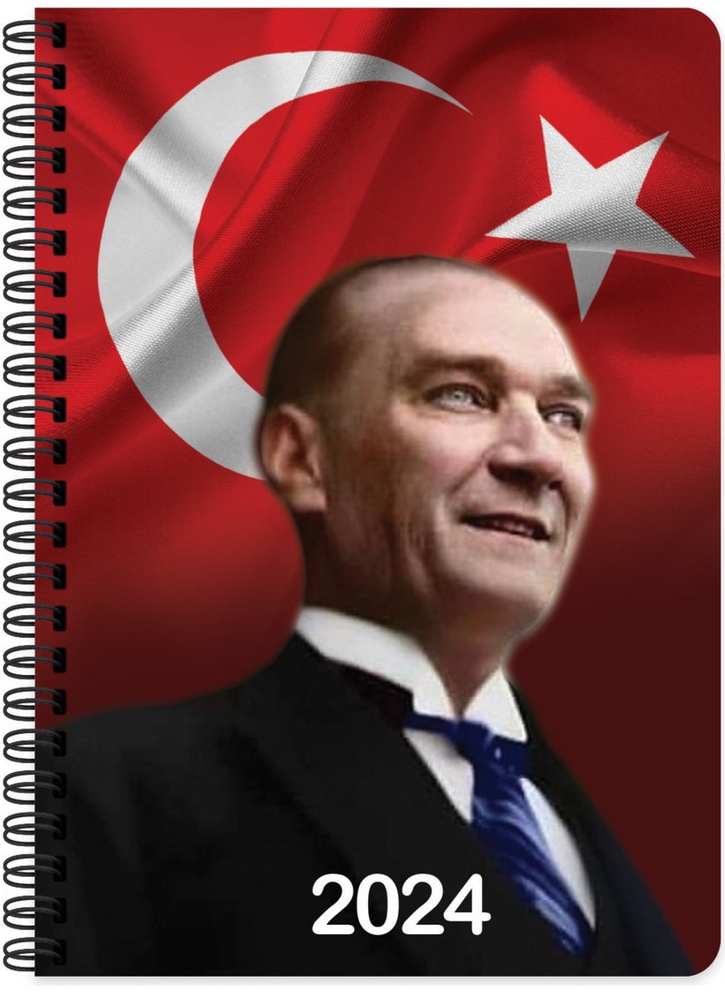 2024 Daily Agenda President Atatürk 17 x 24 cm Spiral - pzsku/Z07497A0295FFE4E042D2Z/45/_/1730845085/373ec20e-7c3e-40f6-882e-dc3562ef4ed6