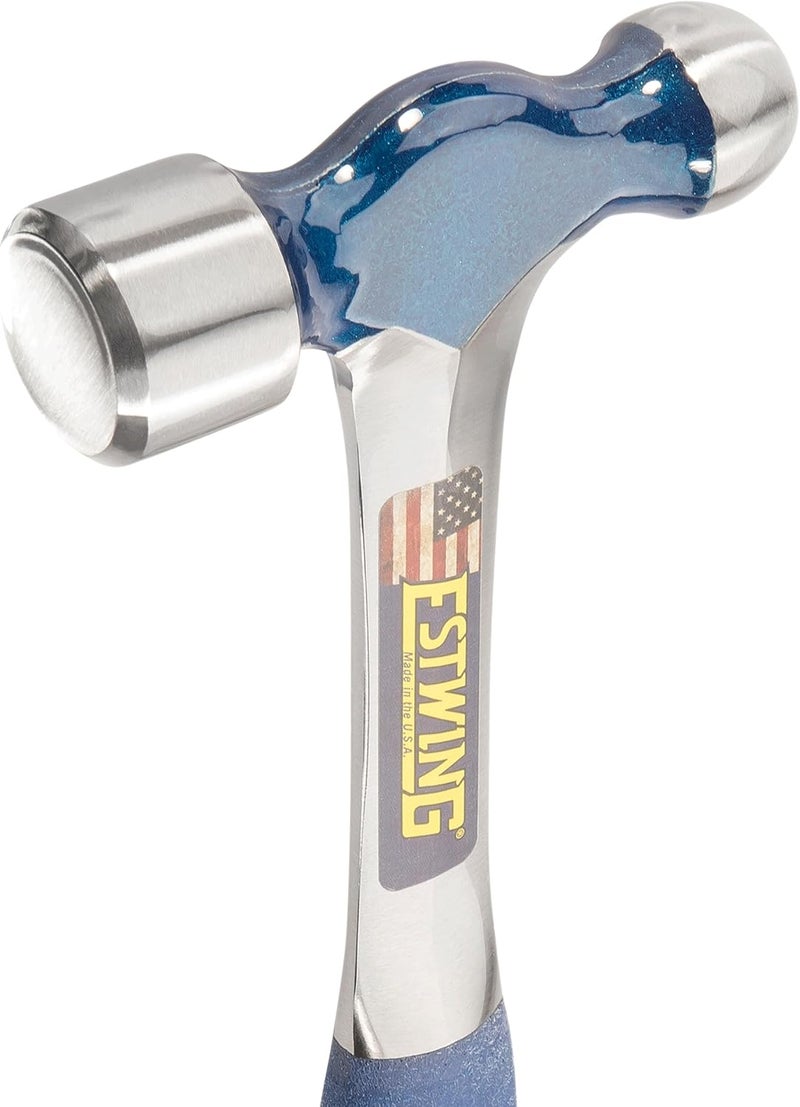 Estwing Ball Peen Hammer - 16 oz Metalworking Tool with Forged Steel Construction & Shock Reduction Grip - E3-16BP - Image 3