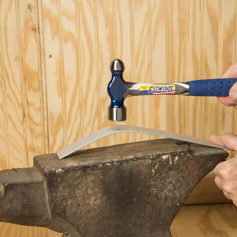 Estwing Ball Peen Hammer - 16 oz Metalworking Tool with Forged Steel Construction & Shock Reduction Grip - E3-16BP - Image 5