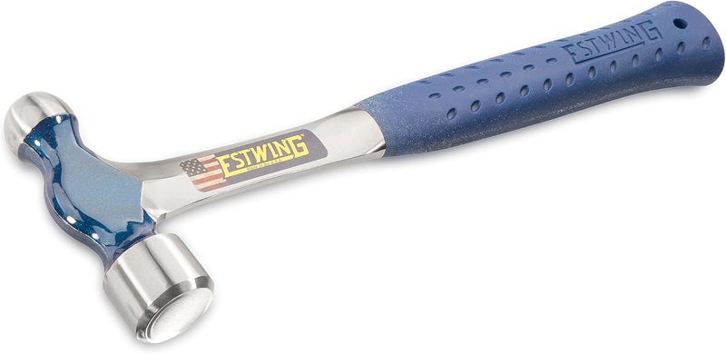 Estwing Ball Peen Hammer - 16 oz Metalworking Tool with Forged Steel Construction & Shock Reduction Grip - E3-16BP - Image 2
