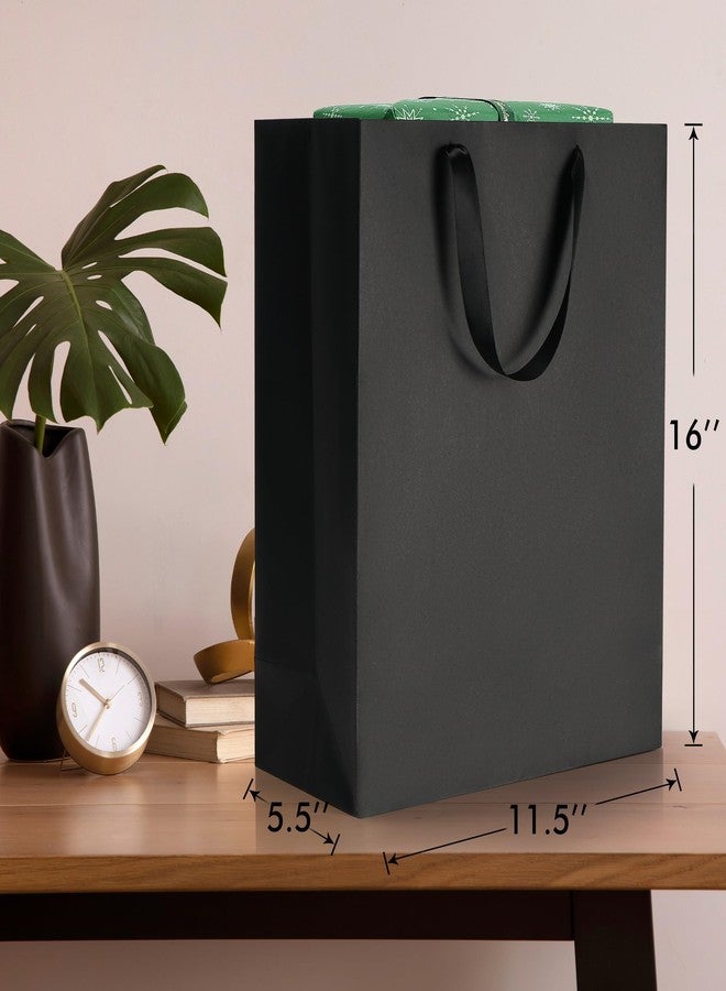 MOXARYSU Extra Large Black Gift Bags: 16x6x12 Inch 3pcs Gift Bags With Handles Bulk For Party Shopping Birthday Wedding - Image 2