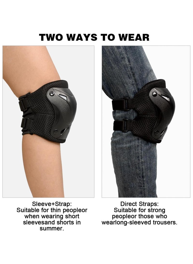 SportQ Pair of Patinage Boys Safety Knee Pads for Skateboarding Cycling Designed for Skiing, Cycling, Adventure Lovers Super Protection and High Elasticity Fit Up to 50KG  - Image 2