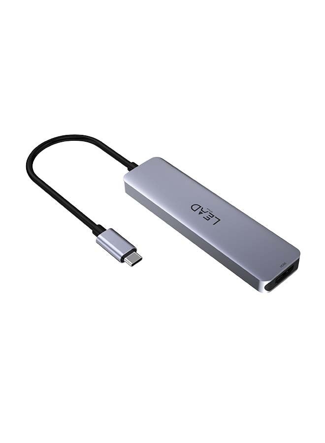 LEAD USB-C to PD+HDMI 4K/Multiport Adapter LHB06+SD+Micro SD, Space Gray - Image 5