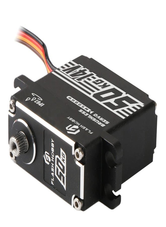 FLASH HOBBY محرك سيرفو رقمي بدون فرشاة مقاوم للماء IP67 FLASH HOBBY 50kg 14V مع سيارة/روبوت/قارب RC 1/6، 1/8، 1/10، 1/12 (180°) - Image 3