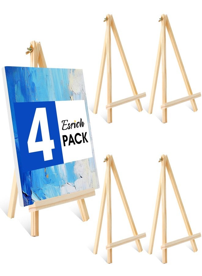 ESRICH 11.8In Wood Easels,Tabletop Painting Display Easels, Painting Party Easel, Kids Student Tabletop Easels for Painting,Portable Canvas Photo Picture Sign Holder（4 Pack ） - Image 1