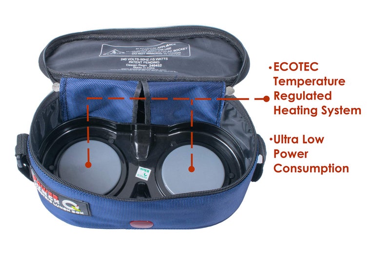Ecoline Q4, Electric Lunch Box,Capacity 1400ml (Blue) - Image 5