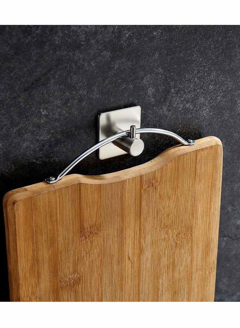 KASTWAVE 4 PCs Stainless Steel Nail Free Towels Hooks  - Image 3