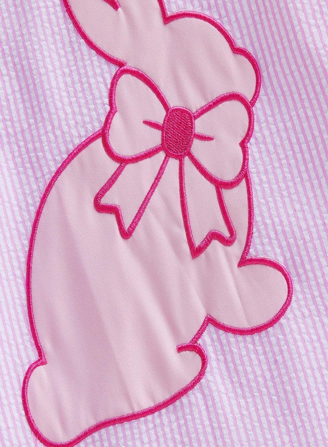 Yccutest Infant Baby Girl Easter Bunny Outfit Toddler Easter Dresses Baby Girl Bunny Carrot Clothes Sleeveless A-line Dress (Pink, 3-4 Years) - Image 5