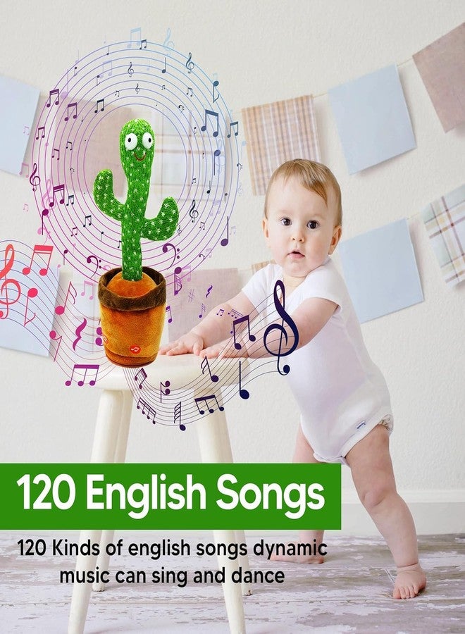 Edu-Play EDUPLAY Bloombec Dancing Cactus Toy for Kids, Talking Singing Children Baby Plush Electronic Toys Voice Recording Repeats What You Say Led Lights - Image 3