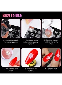 Bluezoo Nail Art Stamper, Clear Silicone Stamping Jelly with Scraper, Transparent Visible Body, No Misplacement for DIY Nail Decor, Home Manicure Starter Tool Salon, French Tip Stamp, 200-Time Using (Clear)  - Image 3
