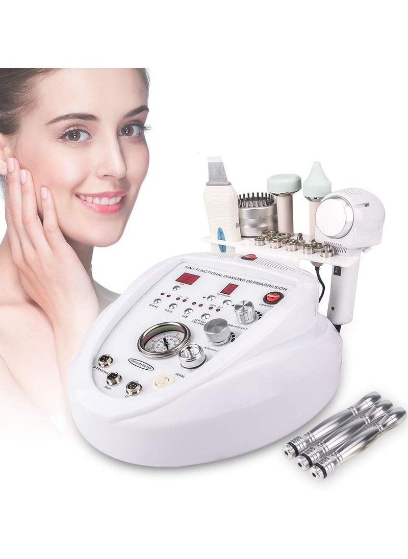 ماركة غير محددة آلة تقشير البشرة الماسية المطورة 5 في 1 ، معدات العناية ببشرة الوجه ، أدوات التجميل للاستخدام المنزلي للعناية بالبشرة  - Image 1