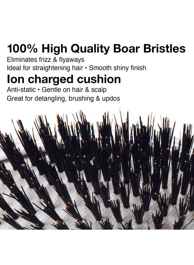 Olivia Garden Ceramic + Ion Supreme Paddle Hair Brush 100% Boar (Cispbr) - Image 3