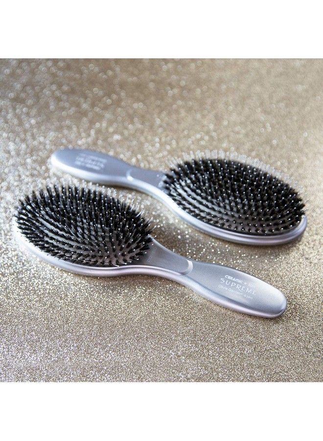 Olivia Garden Ceramic + Ion Supreme Paddle Hair Brush 100% Boar (Cispbr) - Image 4