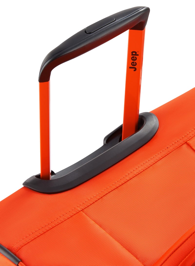 جيب حقيبة الأمتعة من جيب بعجلتين مزدوجة سوفت كيس مقاس 82 سم باللون الاورنج - Image 4