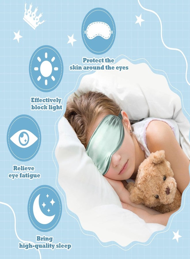Silk Dream SilkDream 100% Mulberry Silk Sleep Mask for Kids Eye Mask for Sleeping 22 Momme 6A Real Silk 4t-12Y Gifts for Kids Blue - Image 4