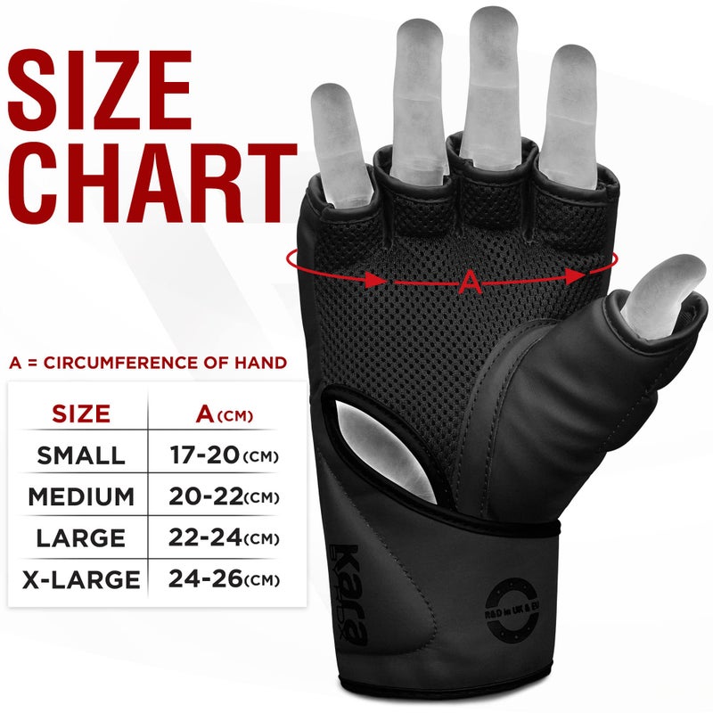 RDX MMA Gloves Grappling Sparring, Pre-Curved Mixed Martial Arts Mitts Men Women Boxing Gloves, Maya Hide Leather Kara Cage Fighting Workout, Combat Sports Training, Muay Thai, Punching Bag Kickboxing - Image 4