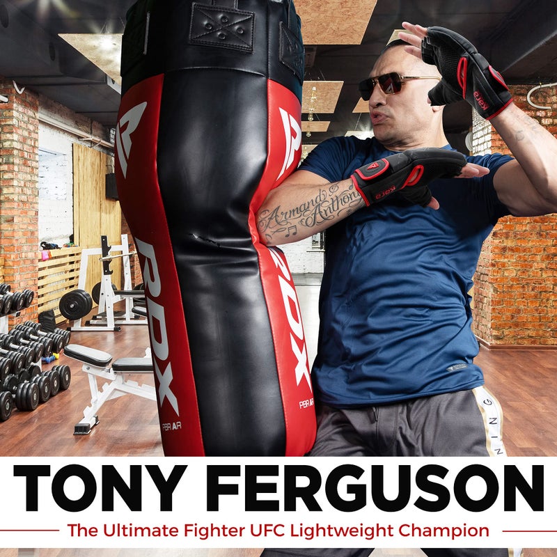 RDX MMA Gloves Grappling Sparring, Pre-Curved Mixed Martial Arts Mitts Men Women Boxing Gloves, Maya Hide Leather Kara Cage Fighting Workout, Combat Sports Training, Muay Thai, Punching Bag Kickboxing - Image 5