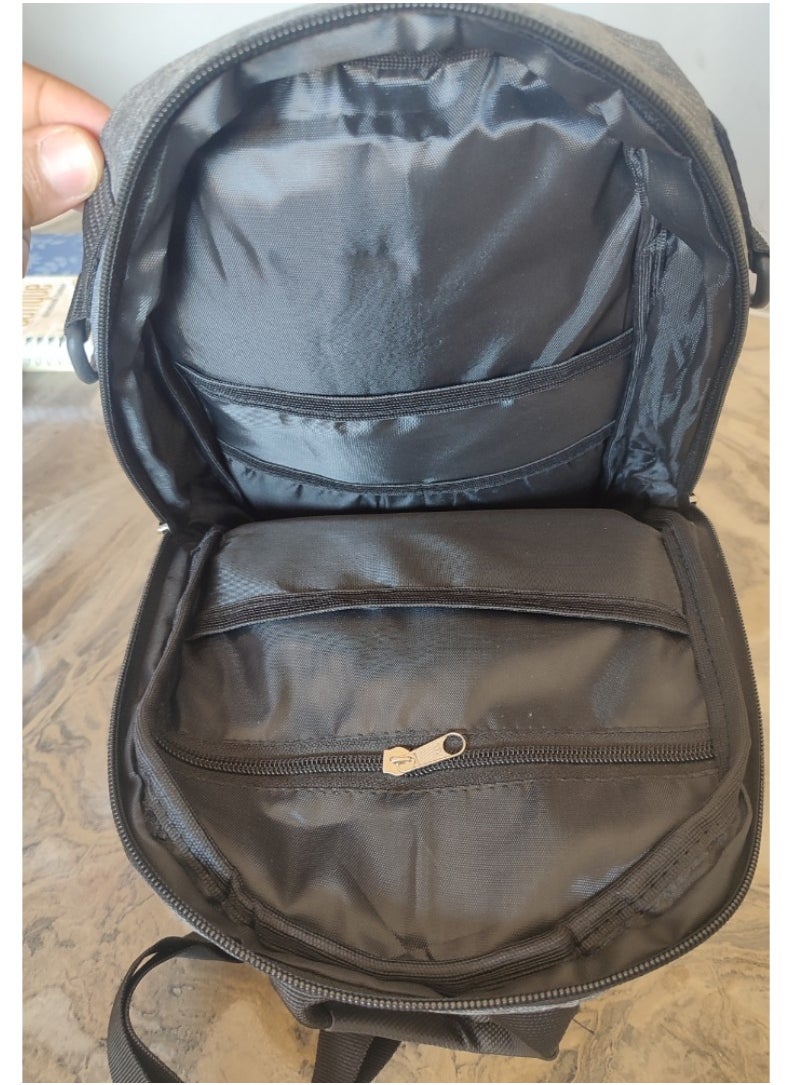 Grey men's crossbody bag