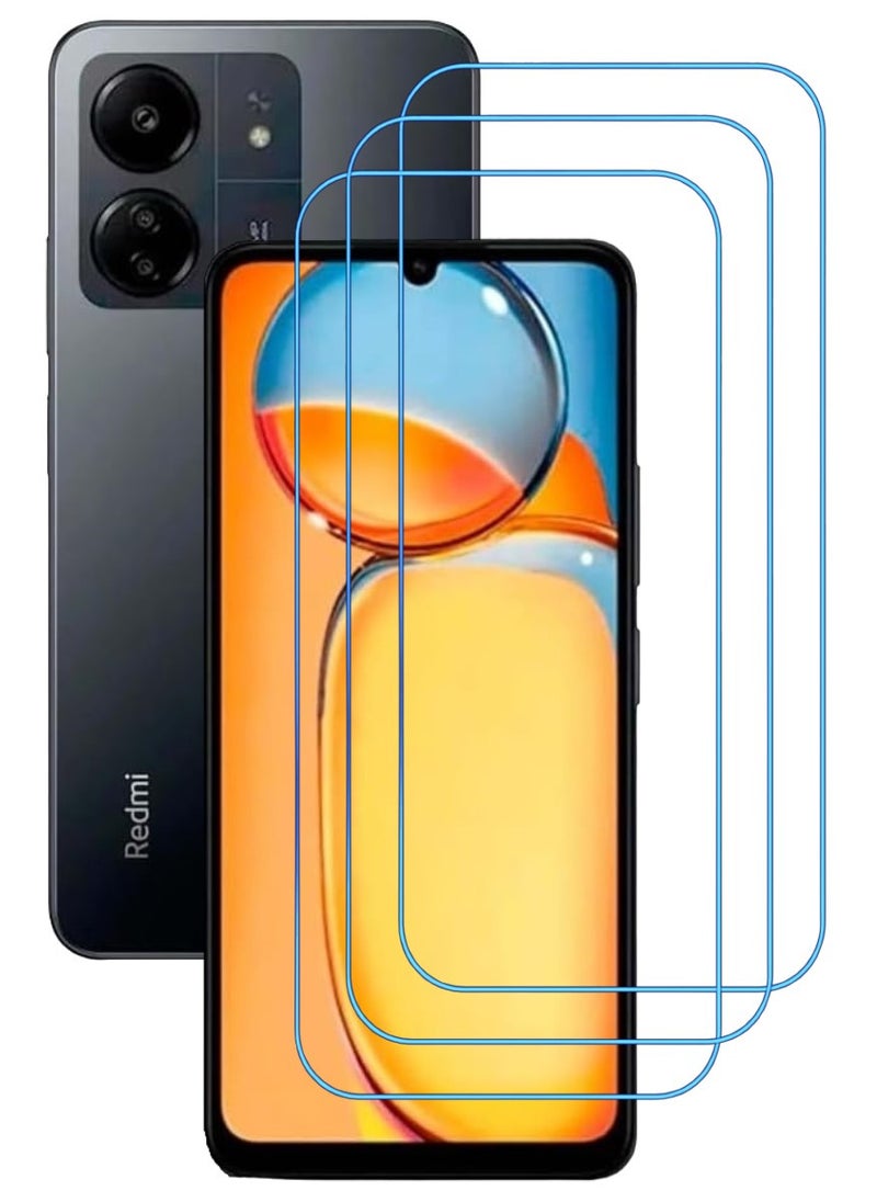 ACLIX 3 Pieces Antistatic ESD Dustproof Premium Quality High Definition Clear Tempered Glass Screen Protector Designed For Xiaomi Redmi 13C - Image 1