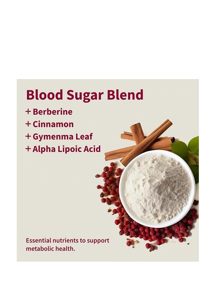 Blood Sugar Blend + Berberine + Cinnamon + 22 Active ingredients Dietary  Supplement 60 Capsules - Image 2