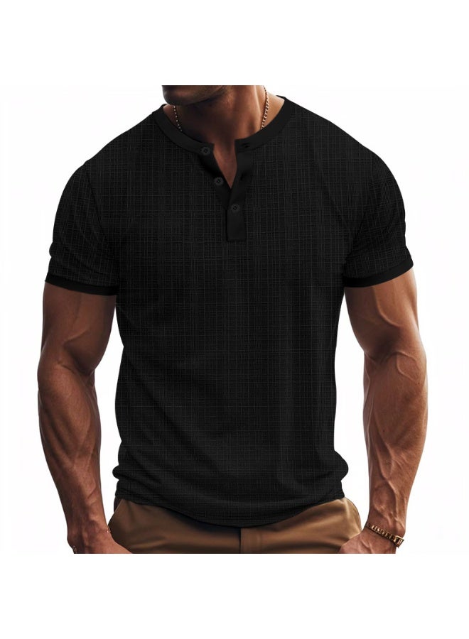 Loose Casual Short Sleeve Men's T-shirt Bamboo Fiber Summer Breathable Vintage  Shirt - Image 2