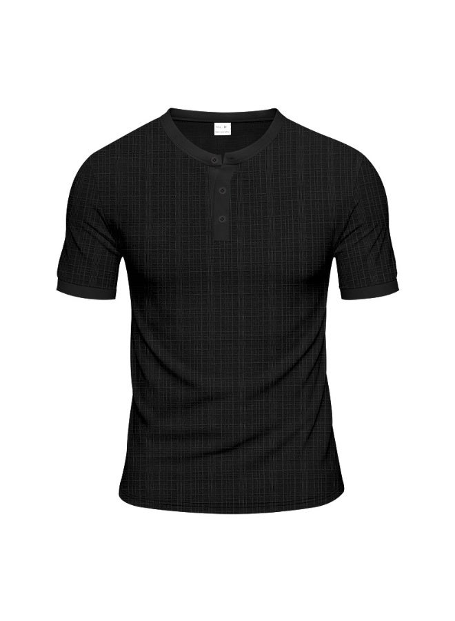 Loose Casual Short Sleeve Men's T-shirt Bamboo Fiber Summer Breathable Vintage  Shirt - Image 1