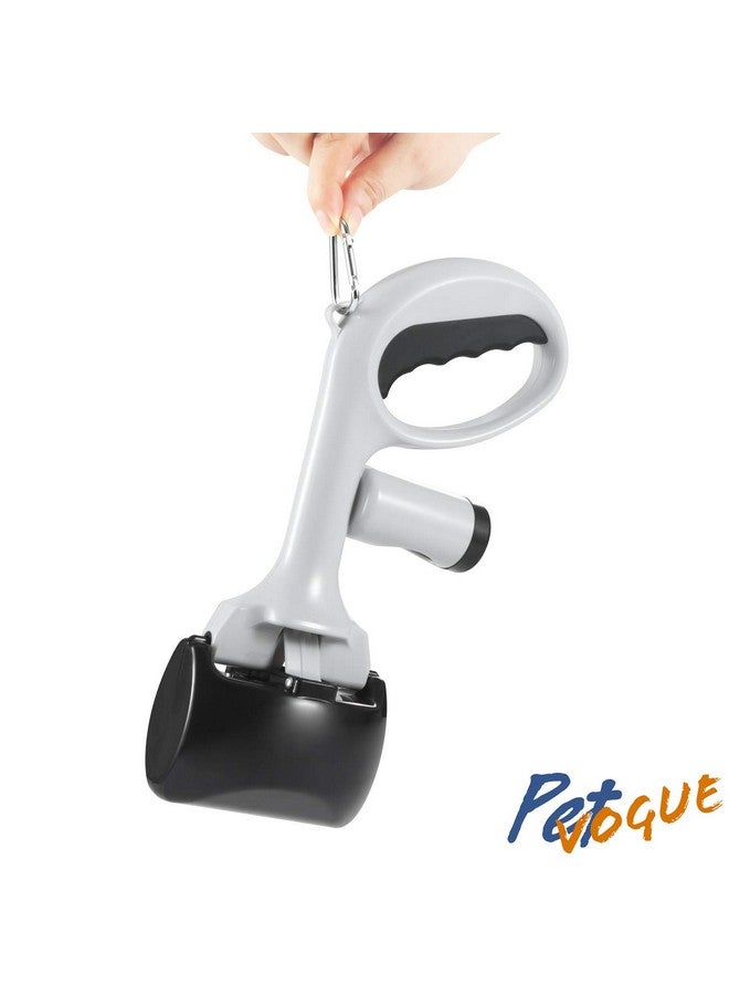 بت مغرفة فضلات الكلاب الأليفة، مجموعة مغرفة فضلات الكلاب، مغرفة مشبك فضلات مع 4 أكياس فضلات، فكي مخلب علوي، عبوة قيمة لالتقاط فضلات الحيوانات الأليفة (قد يختلف اللون) - Image 5