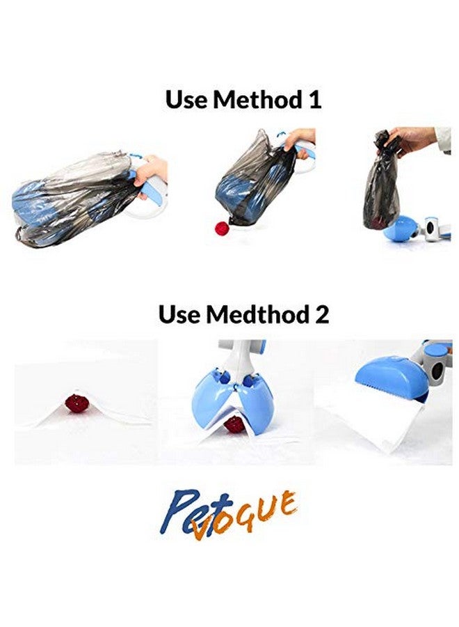 بت مغرفة فضلات الكلاب الأليفة، مجموعة مغرفة فضلات الكلاب، مغرفة مشبك فضلات مع 4 أكياس فضلات، فكي مخلب علوي، عبوة قيمة لالتقاط فضلات الحيوانات الأليفة (قد يختلف اللون) - Image 4