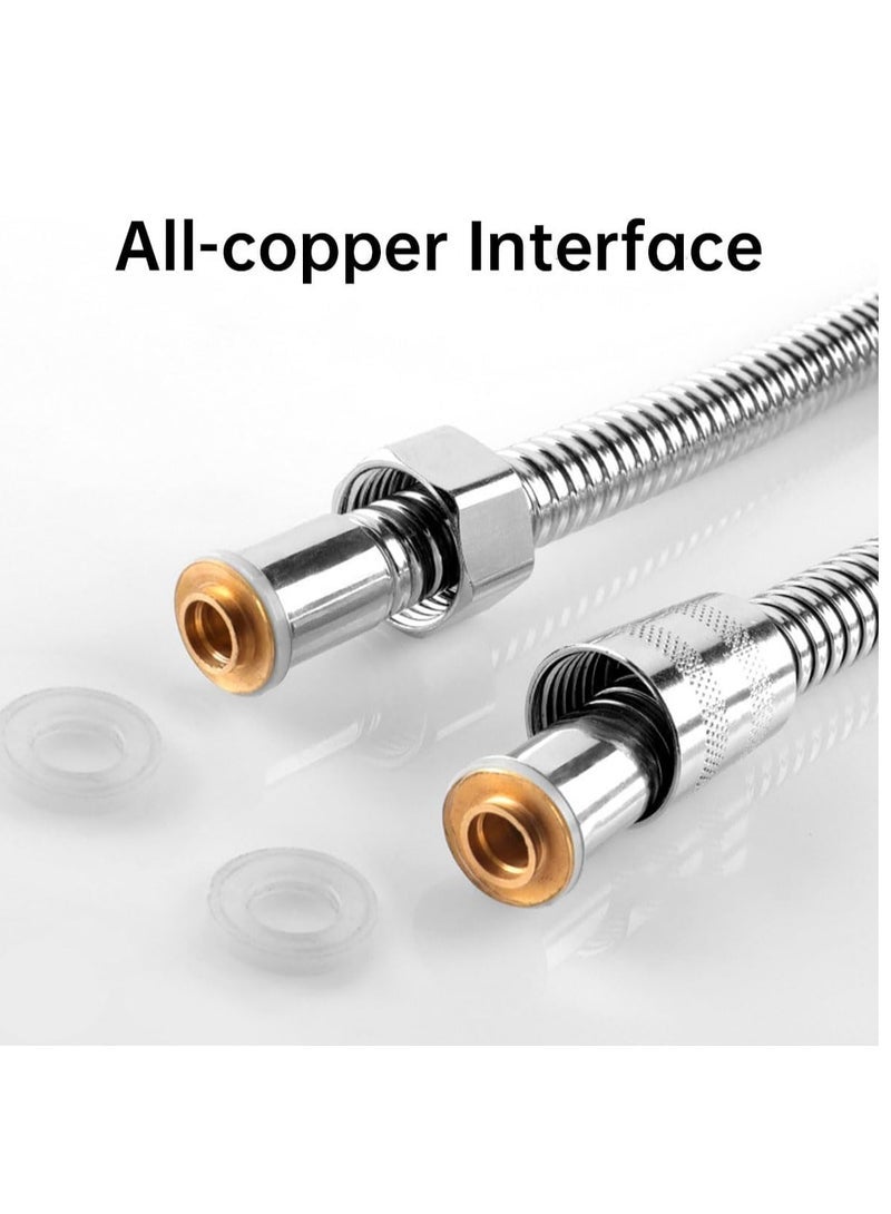 ECVV 1.5m Shower Hose, Stainless Steel Flexible Hose Pipe for Shower and Bidet Sprayer, Handheld Showerheads Replacement Hose - Image 1