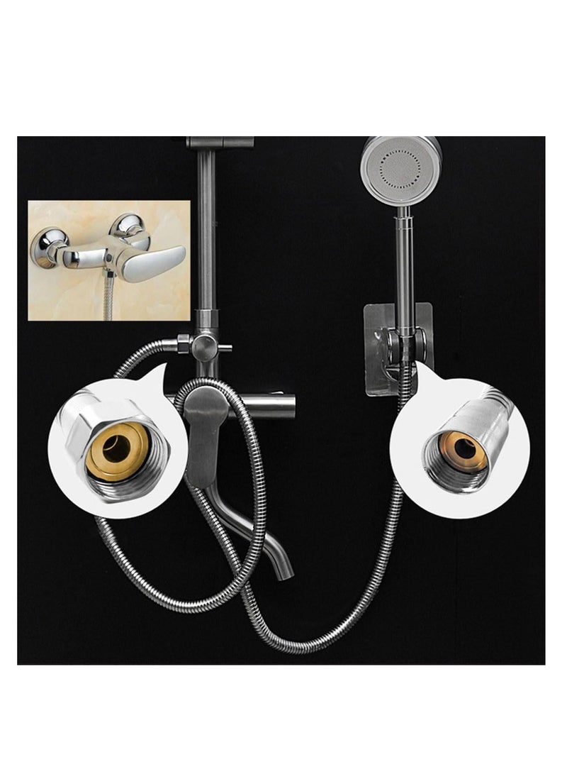 ECVV 1.5m Shower Hose, Stainless Steel Flexible Hose Pipe for Shower and Bidet Sprayer, Handheld Showerheads Replacement Hose - Image 3