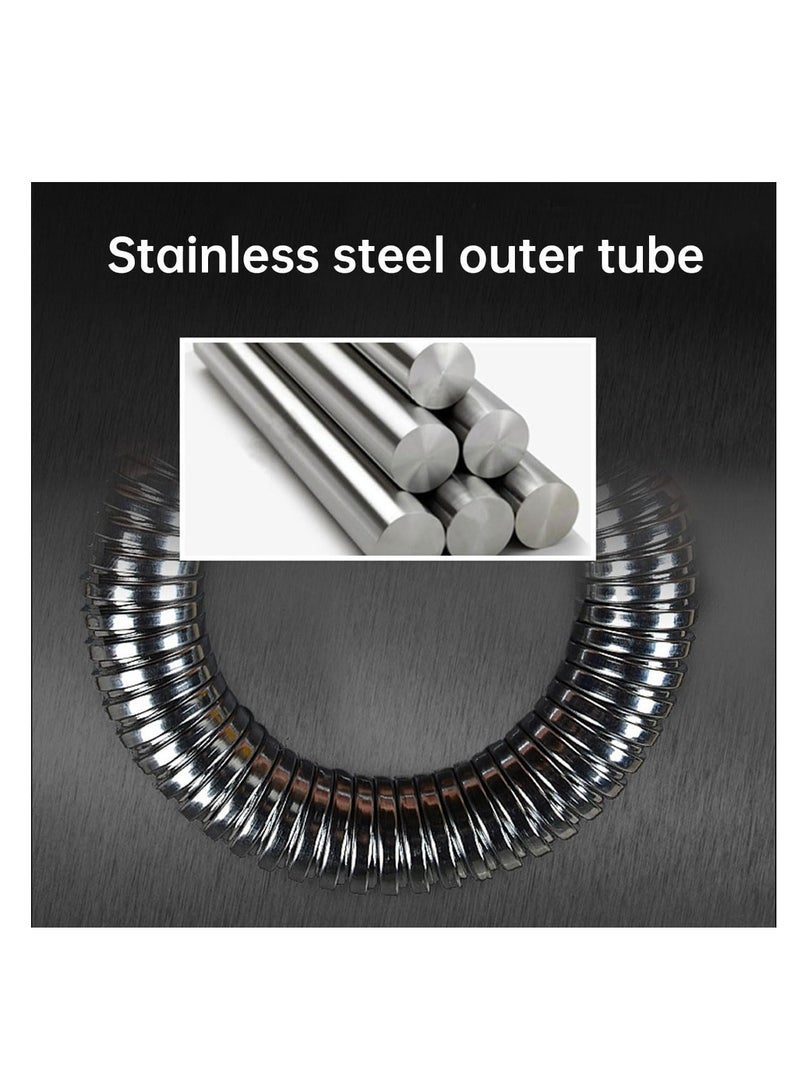 ECVV 1.5m Shower Hose, Stainless Steel Flexible Hose Pipe for Shower and Bidet Sprayer, Handheld Showerheads Replacement Hose - Image 5