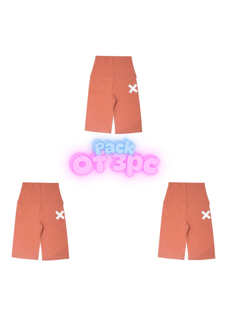 Perfect Fit Girls' Athletic High-Waisted Trendy , Soft & Stretchy ,Fitted & Comfy with (Pack of 3PC) translate into arabic  - Image 1