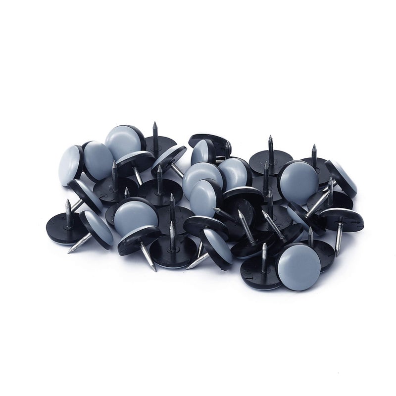 Furnigear Furniture Glides Sliders-Furnigear Ptfe (Teflon) Chair Leg Movers Sliders For Carpet And Hardwood Surface - Move Your Furniture Easy & Safely - Best Floor Protector (1 Inch/Nail 40Pack) - Image 1