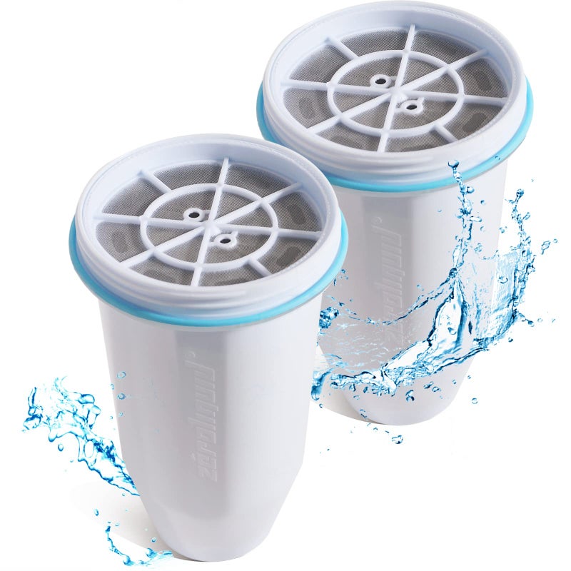 Water Filter Cartridges Replacement Compatible with ZeroWater Filter Jug ZR017 ZP010 Remove 999 Lead Chlorine Fluoride Heavy Metals PFOAPFOS BPA Free TUV Certified 6Stage 2 Pack