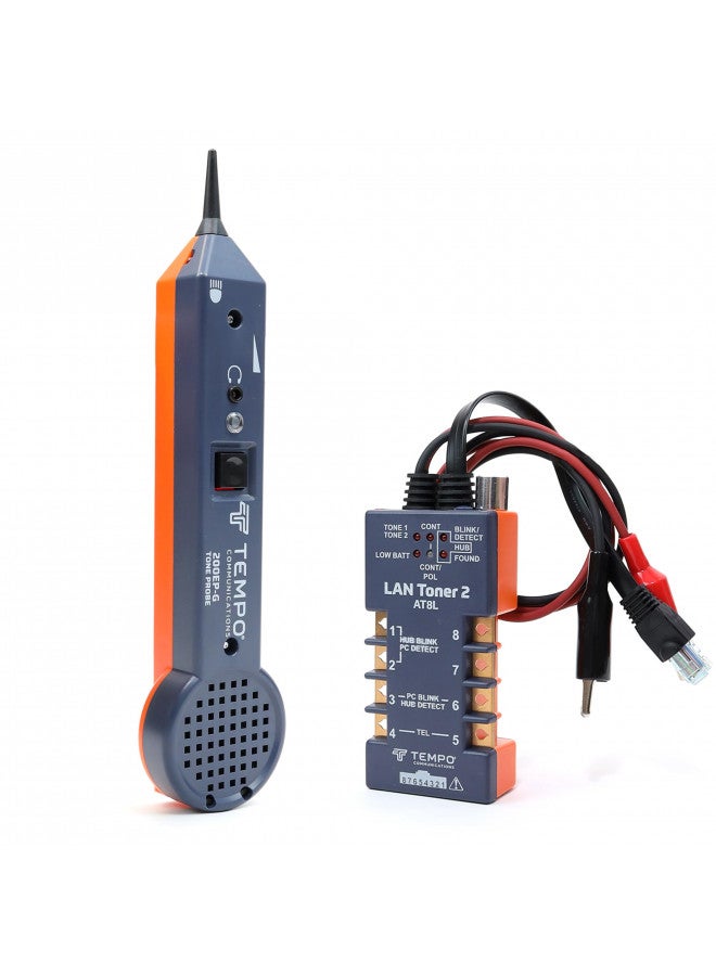 TEMPO TEMPO AT8LK LAN Tone Generator and Probe Kit | Trace Wires and Test Local Area Network Cabling | Professional Grade (2023 Model)  - Image 1