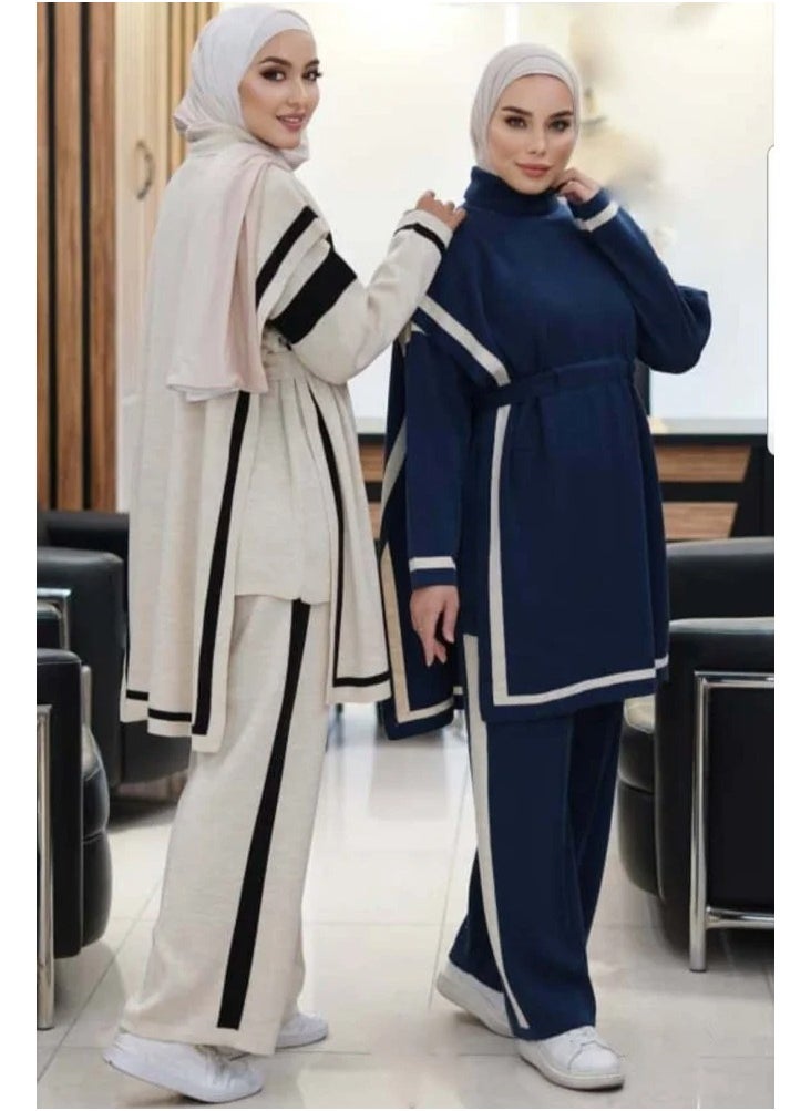 FAMILY cotton Three-piece knitted pajama 