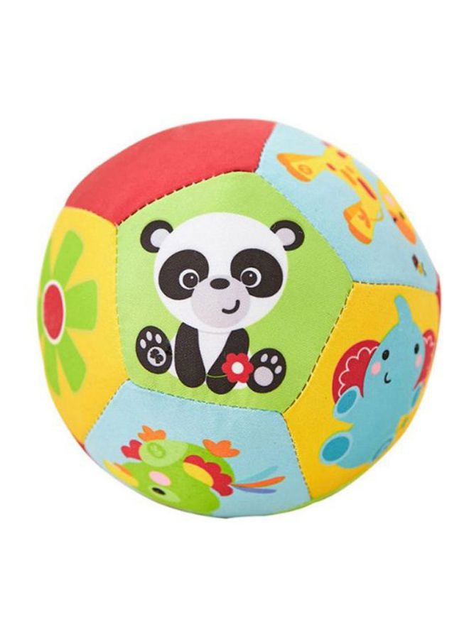 Animal Printed Stuffed Rattle Ball With Sound 8x8x8cm  - Image 1
