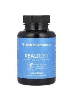 Real Mushrooms Real Mushrooms, RealRest™, Mushrooms + Herbs, 60 Capsules  - Image 1