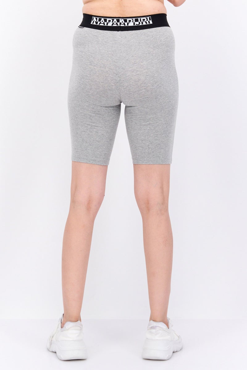 Napapijri Women Sportswear Fit  Biker Shorts, Grey - Image 4
