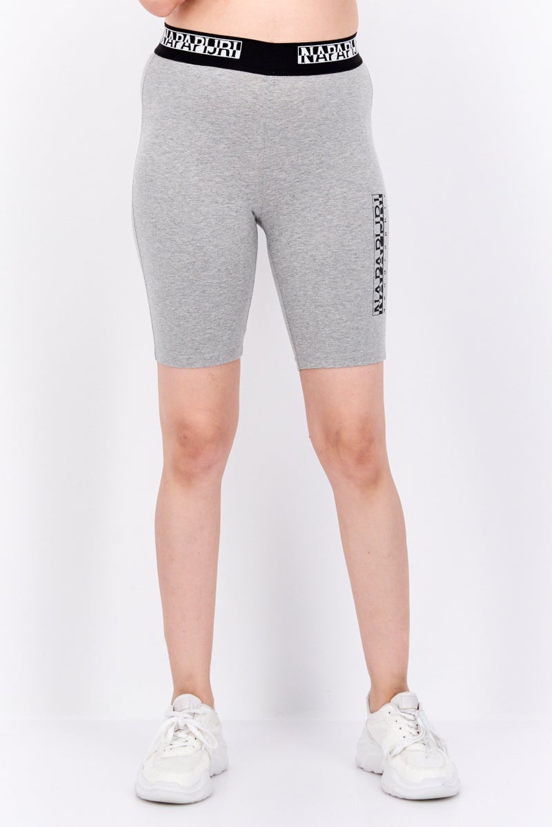 Napapijri Women Sportswear Fit  Biker Shorts, Grey - Image 1