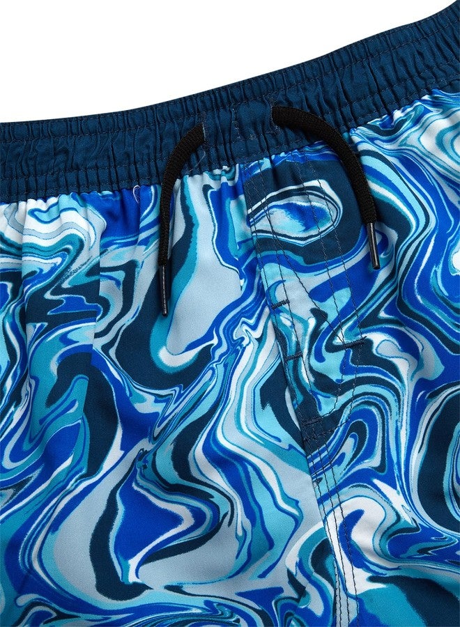 Volcom Baby Boys Swim Set - 2 Piece Short Sleeve Swim Shirt Graphic Tees & Board Shorts, Infant Toddler Little Boys Swimsuit, Size 4T, Light Blue - Image 5