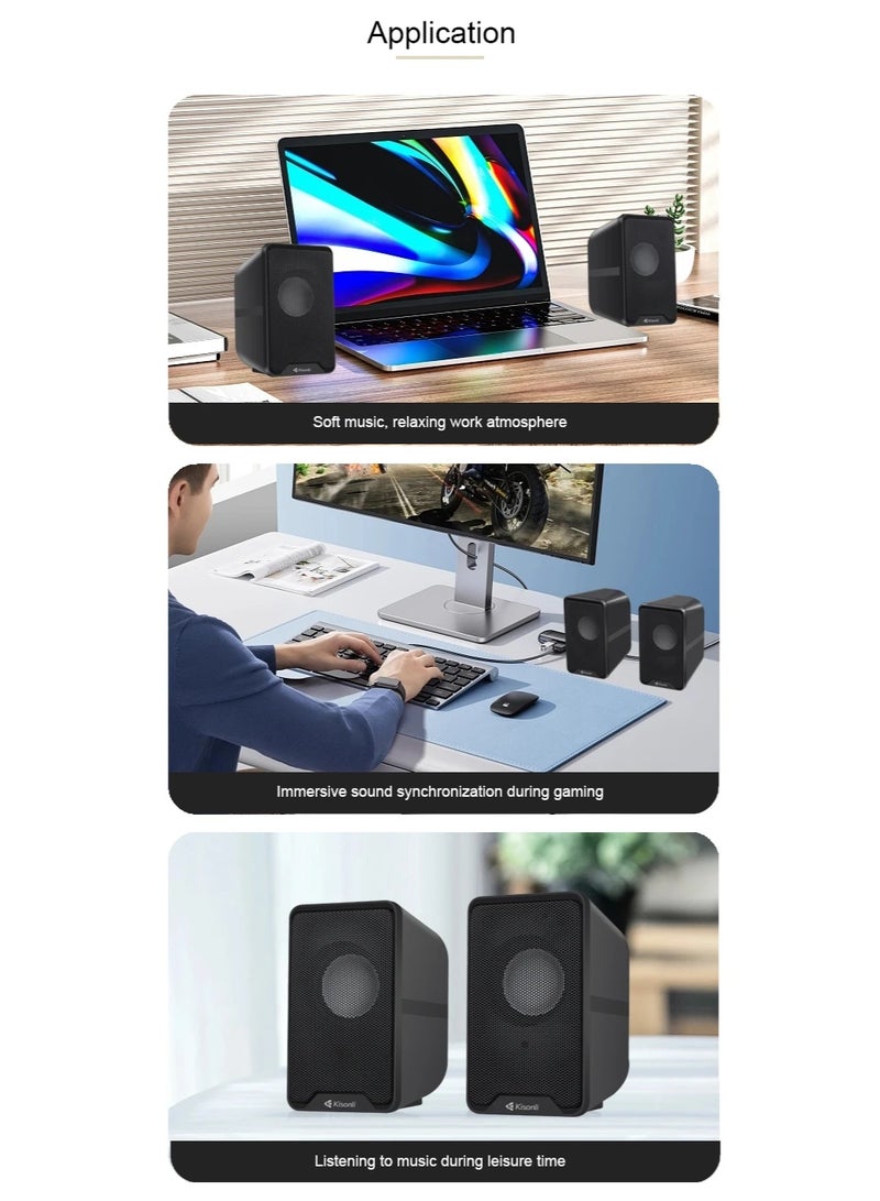 Kisonli KS-11 USB Stereo Speaker – Strong Performance in Compact Size - Image 3