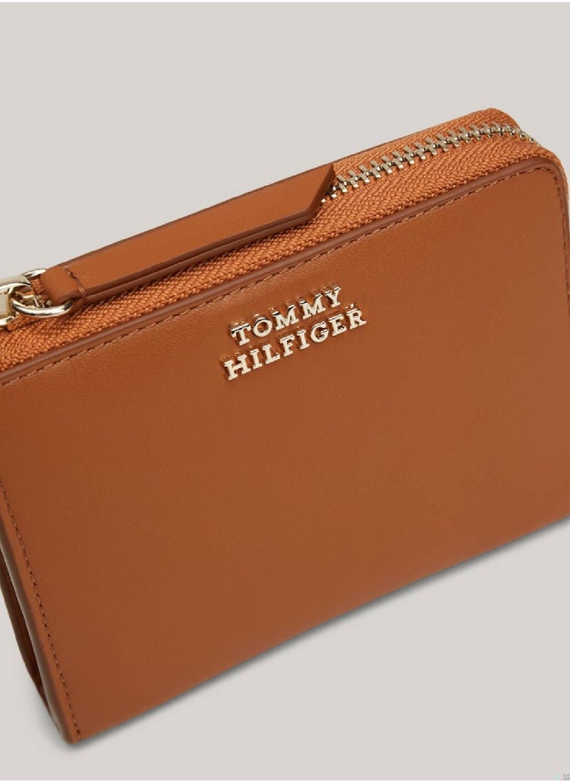 TOMMY HILFIGER - Women's Leather Zip-Around Wallet -  Leather, Beige - Image 1