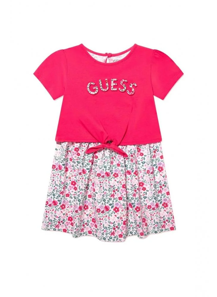 جس Kids Floral T-Shirt & Midi Skirts